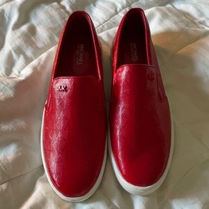 Michael Michael Kors Red Slip on Sneaker
